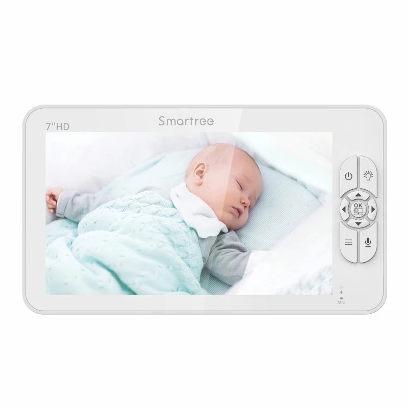 SM70 7" Video Baby Monitor, 1080P HD Display, IPS , 24Hour Battery Life, 1000ft Range, Split mode,1080p big screen with 4x zoom