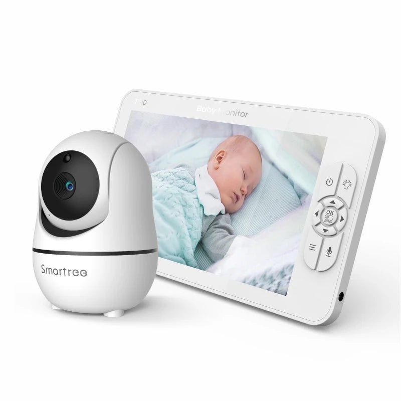 SM70 7" Video Baby Monitor, 1080P HD Display, IPS , 24Hour Battery Life, 1000ft Range, Split mode,1080p big screen with 4x zoom