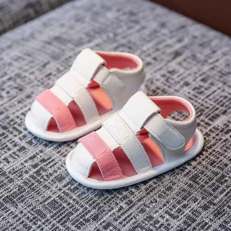 Summer Baby Shoes For Boys And Girls Comfortable Breathable Anti Kick Casual Sandals PU Soft Non Slip Walking Shoes