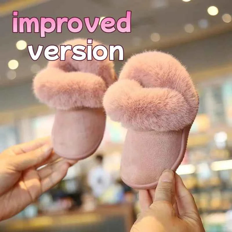 Fluffy Plush Warm Winter Snow Boots Soft Non-slip Infant First Walkers Shoes Wear-resisting Footwear For Baby Boys Girls Kids