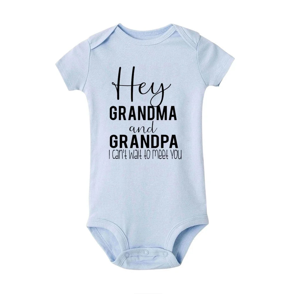 Hey Aunt I Can't Wait To Meet You Announcement Baby Bodysuit Summer Boy Girl Romper Pregnancy Reveal Clothes Infant Shower Gifts