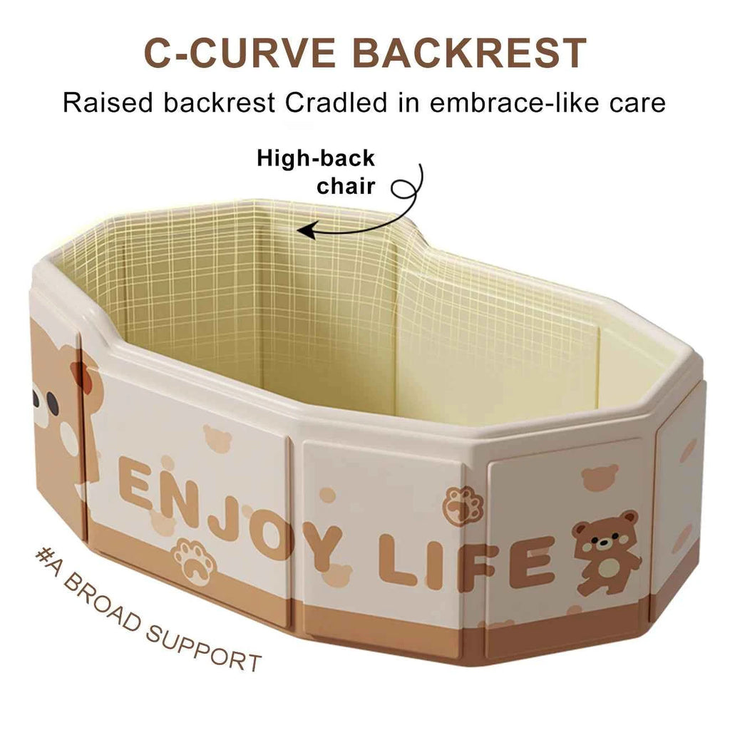 1PC Collapsible Baby Bathtub for Infants & Toddlers, Foldable & Leak-Proof, Reinforced Durable Structure