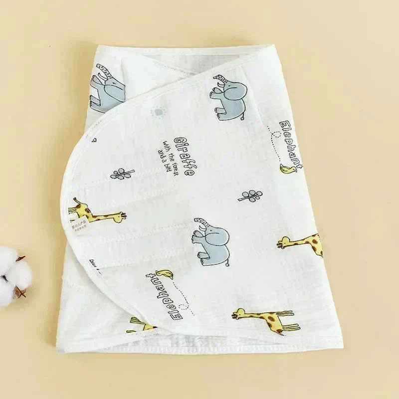 Baby Swaddle Blanket 0-6 Months Strap Protect Belly Baby Sleeping Blanket Wrap for New Born Thin-style for Summer