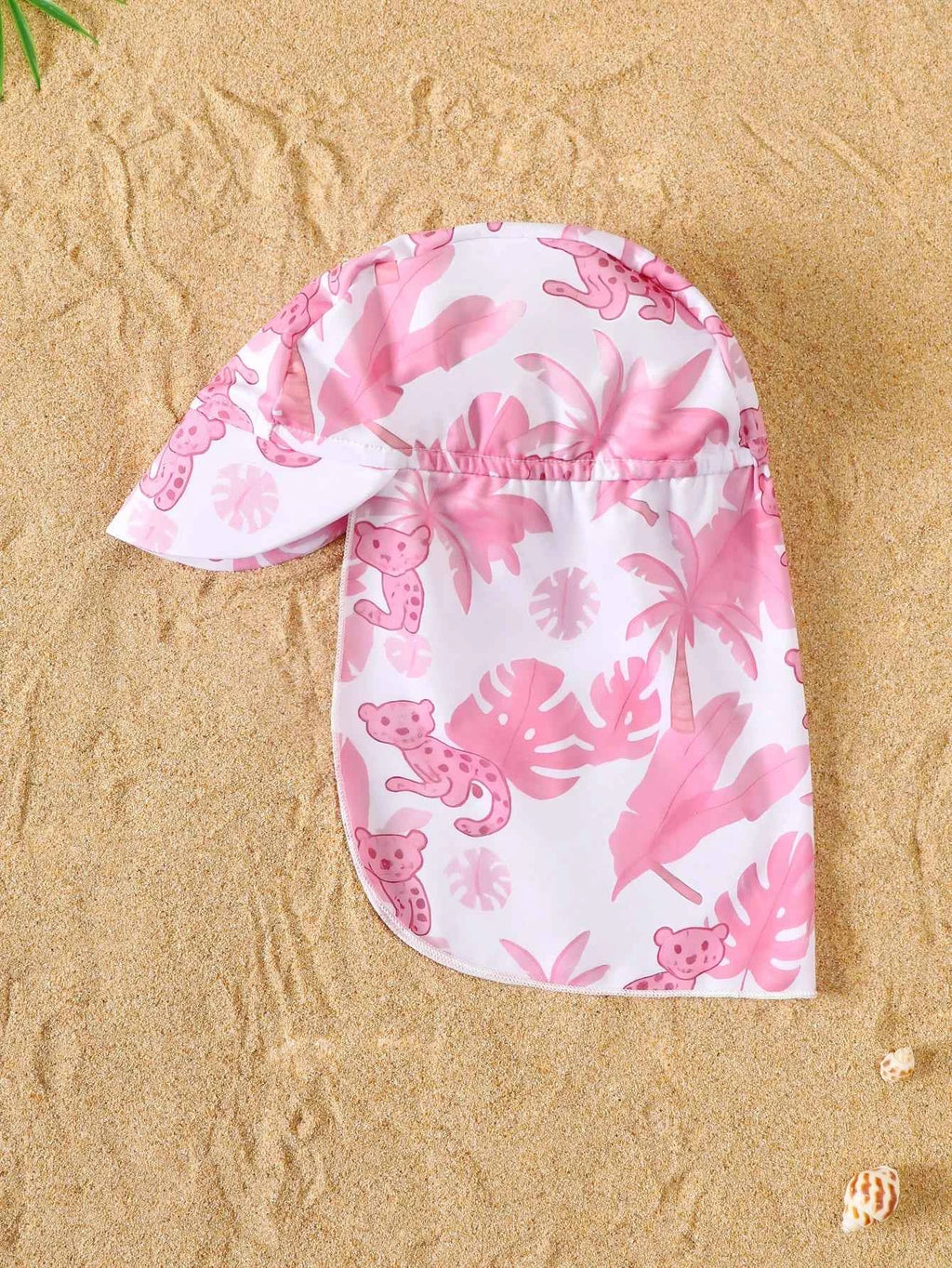 Baby Girl Summer Pink Print Long Sleeve Swimsuit with Hat Infant Swimwear Protection And Comfort