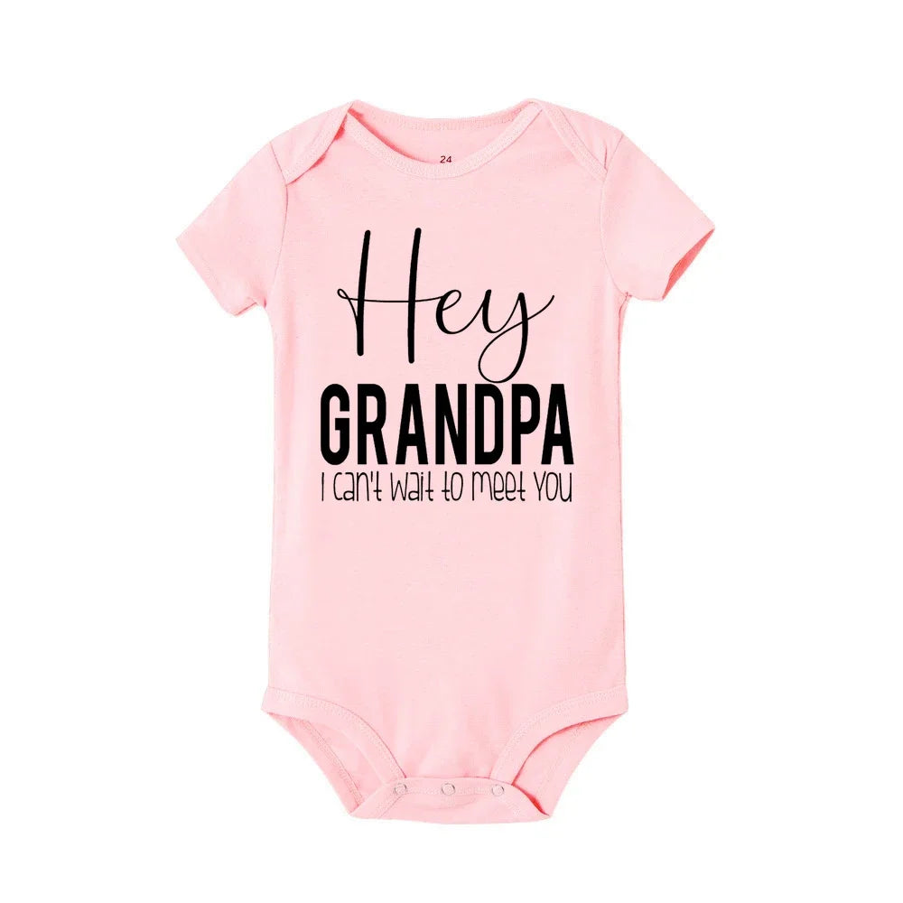 Hey Aunt I Can't Wait To Meet You Announcement Baby Bodysuit Summer Boy Girl Romper Pregnancy Reveal Clothes Infant Shower Gifts