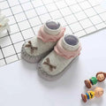Baby Walking Socks Soft Sole Shoes 0-2Year Newborn Early Education Adhesive Anti Slip Floor Sock Cute Bow Shoe Kids Footwear