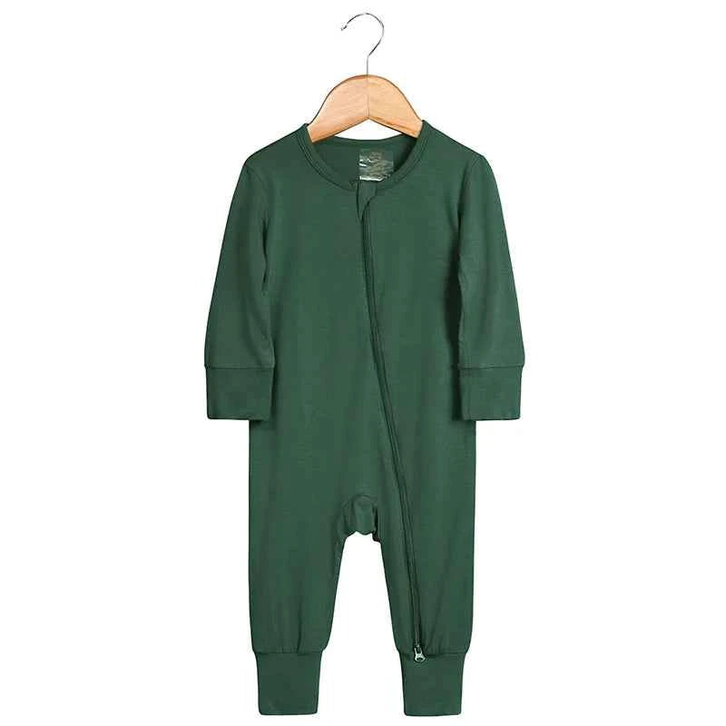 2026 Newborn Baby Bamboo Fiber Romper Solid Breathable Long Sleeve Clothes For 0-24M Boy Girl Jumpsuit Infant Loungewear Pyjamas