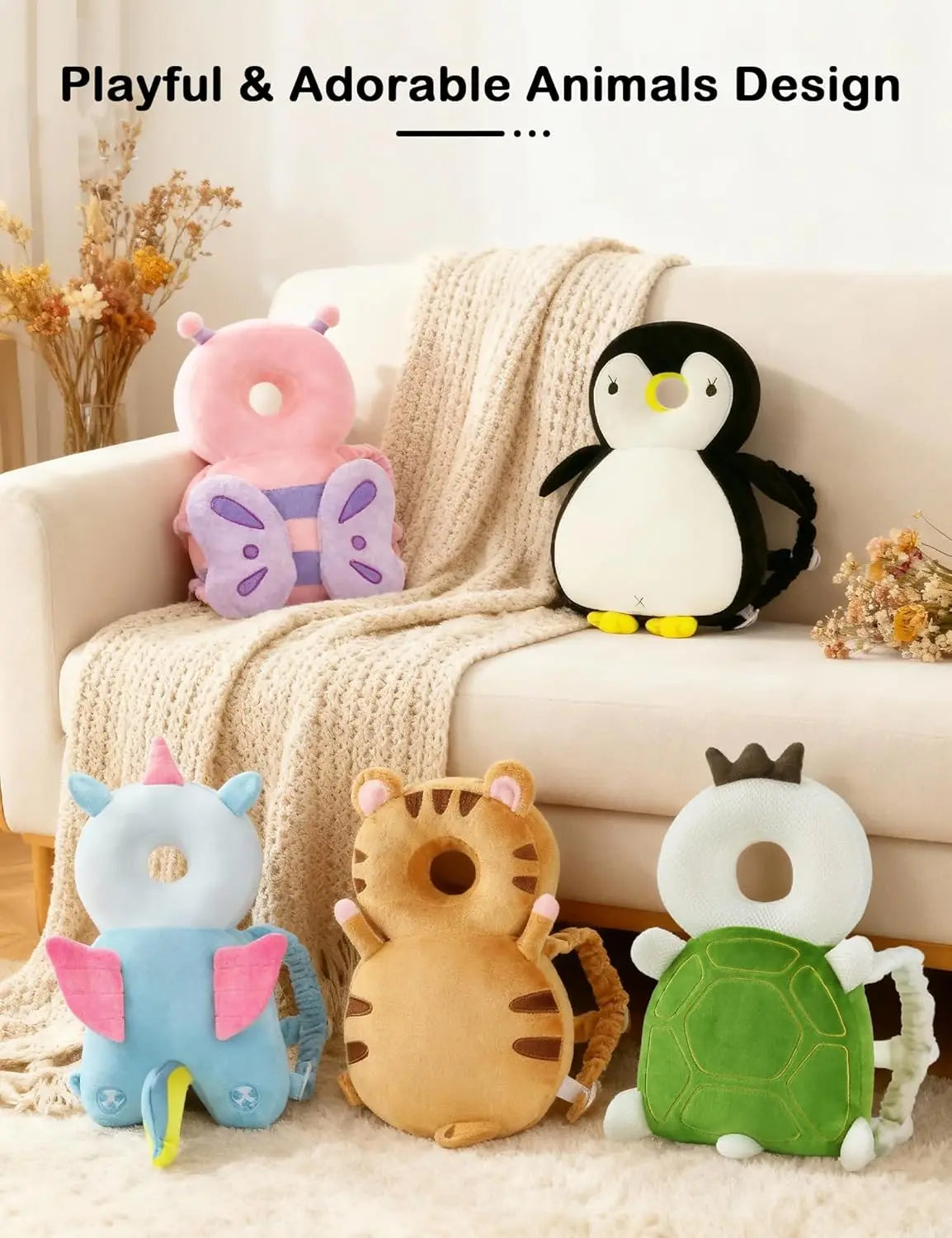 Child Anti-fall Pillow Baby Walking Protective Head Pillow Breathable Pillow for Babies to Learn Walking Head Protection Pad