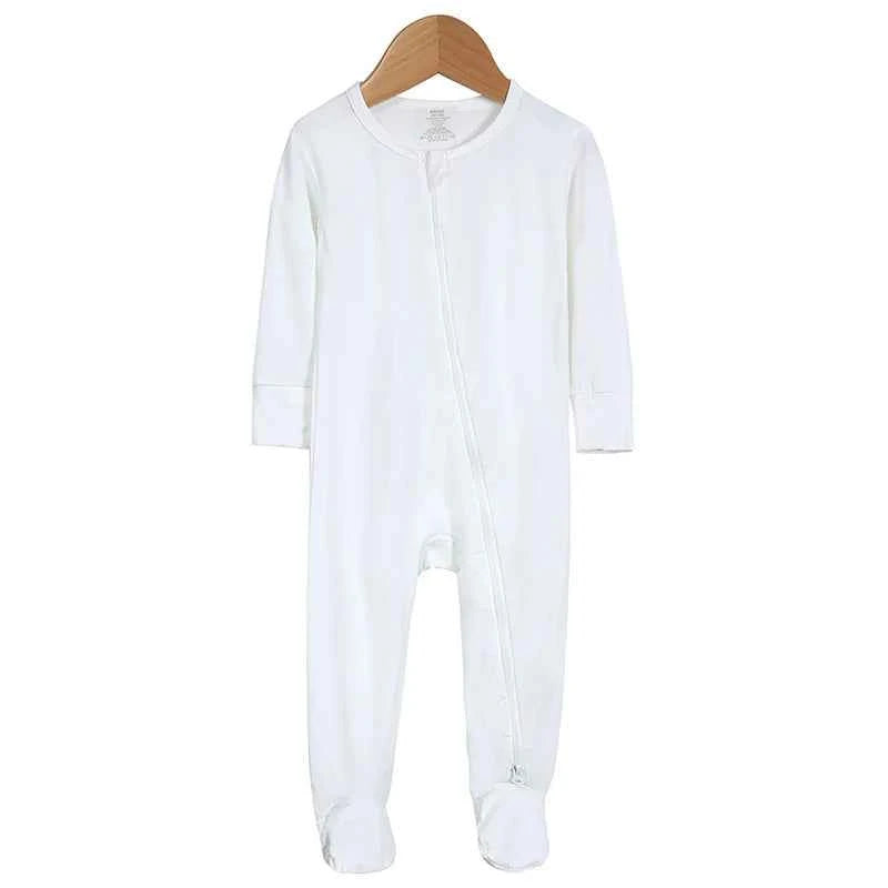 2026 Newborn Baby Bamboo Fiber Romper Solid Breathable Long Sleeve Clothes For 0-24M Boy Girl Jumpsuit Infant Loungewear Pyjamas
