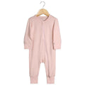 2026 Newborn Baby Bamboo Fiber Romper Solid Breathable Long Sleeve Clothes For 0-24M Boy Girl Jumpsuit Infant Loungewear Pyjamas