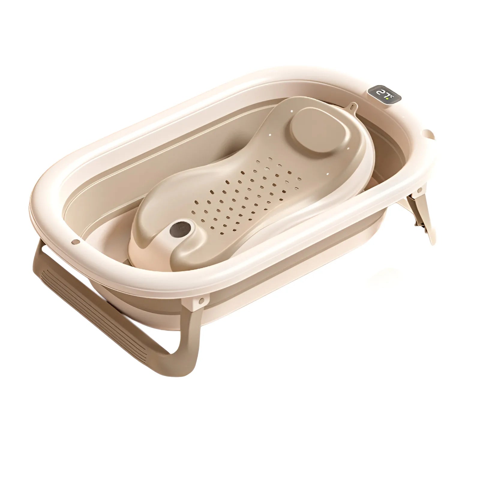 Foldable Baby Bathtub, Safe and Portable Bathing Solution for Infants and Toddlers, Suitable for 6-12 Months, Easy
