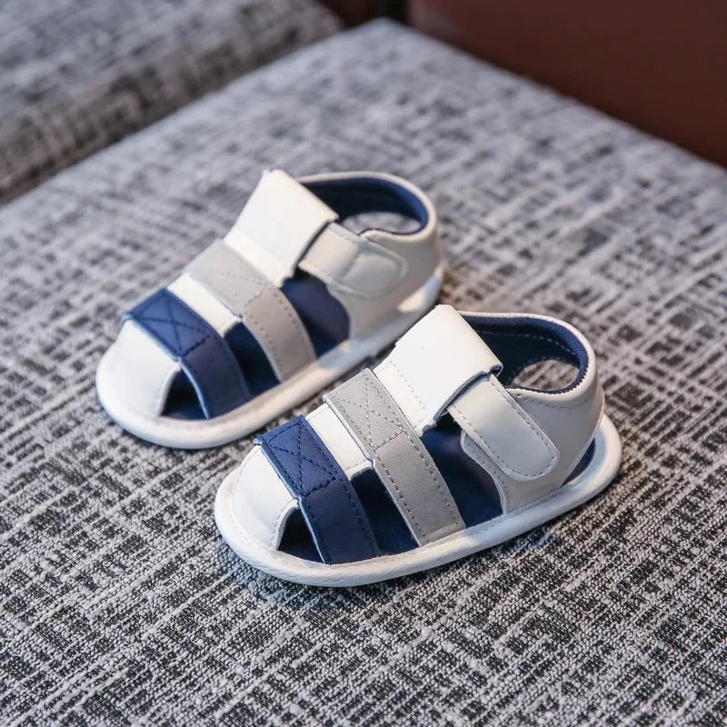 Summer Baby Shoes For Boys And Girls Comfortable Breathable Anti Kick Casual Sandals PU Soft Non Slip Walking Shoes