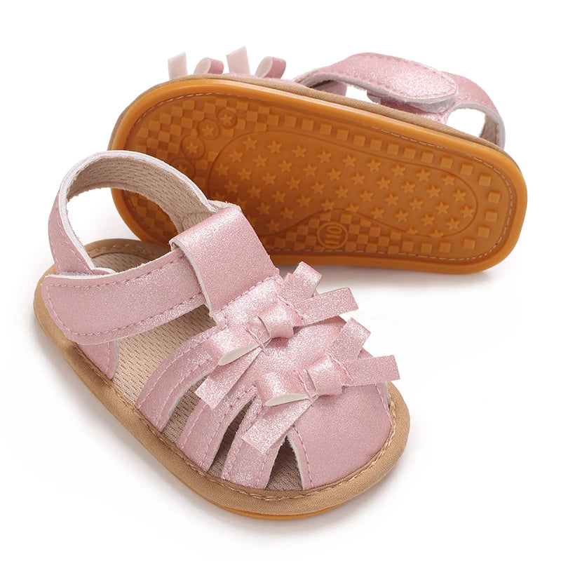 0-18Months Newborn Infant Baby Girls Shoes Summer Sandals Casual Rubber Bottom Non-Slip Breathable Baby Shoes