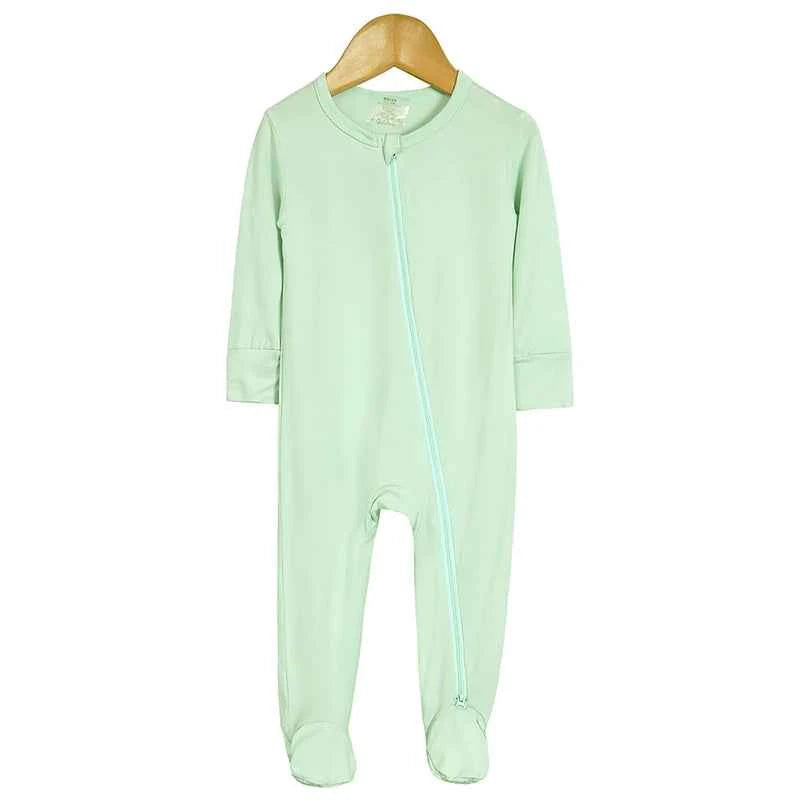2026 Newborn Baby Bamboo Fiber Romper Solid Breathable Long Sleeve Clothes For 0-24M Boy Girl Jumpsuit Infant Loungewear Pyjamas