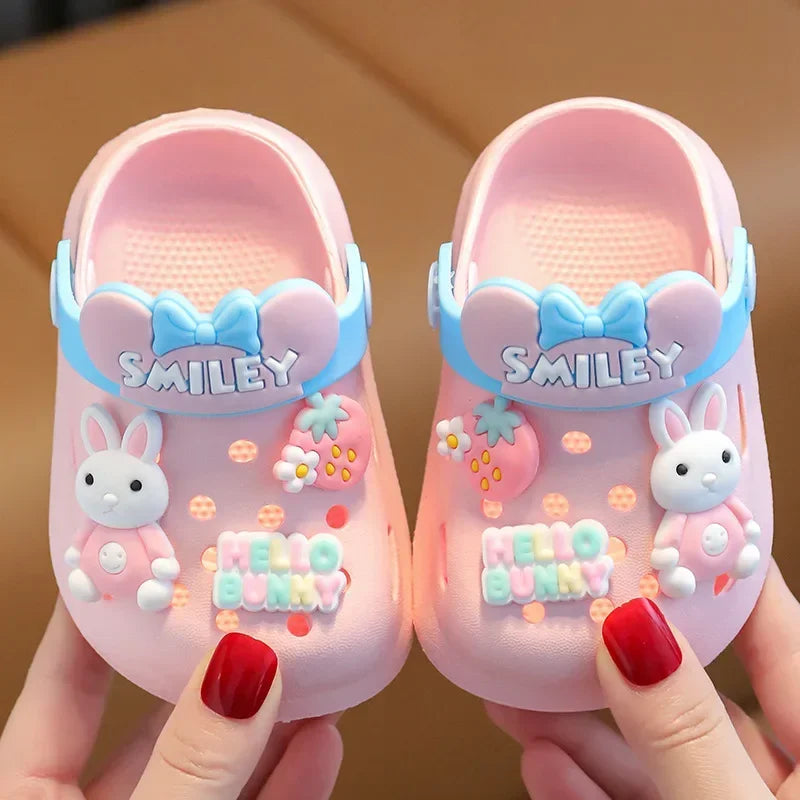2026 Summer Baby Girl Sandals Cute Cartoon Slippers Newborn Infant Indoor Bath Anti-slip Shoes Baby Boy Beach Sandals