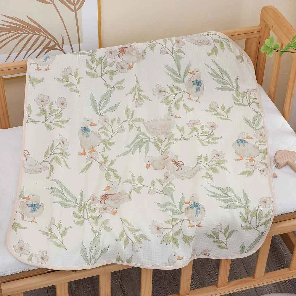 Newborn baby bath towel pure cotton gauze bath towel Class A soft children's blanket absorbent newborn baby blanket