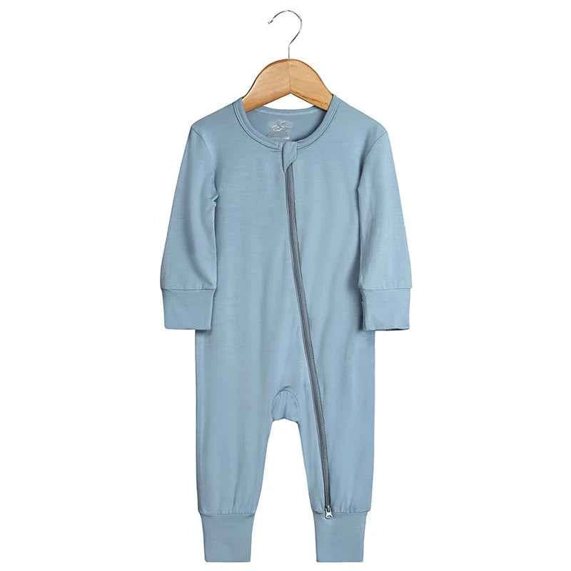 2026 Newborn Baby Bamboo Fiber Romper Solid Breathable Long Sleeve Clothes For 0-24M Boy Girl Jumpsuit Infant Loungewear Pyjamas