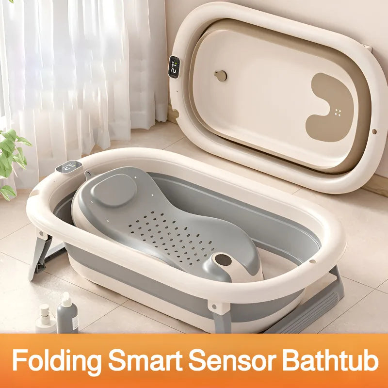 Foldable Baby Bathtub, Safe and Portable Bathing Solution for Infants and Toddlers, Suitable for 6-12 Months, Easy