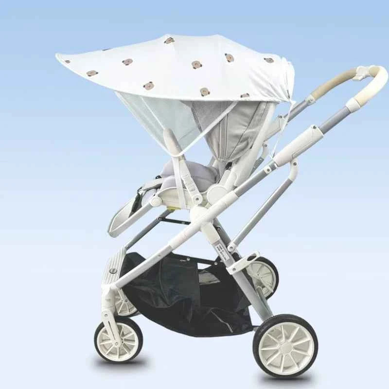 Universal Baby Stroller Canopy UV Protection Sunscreen Cover Cartoon Sun Shade Extend Awning Summer Newborn Stroller Accessories