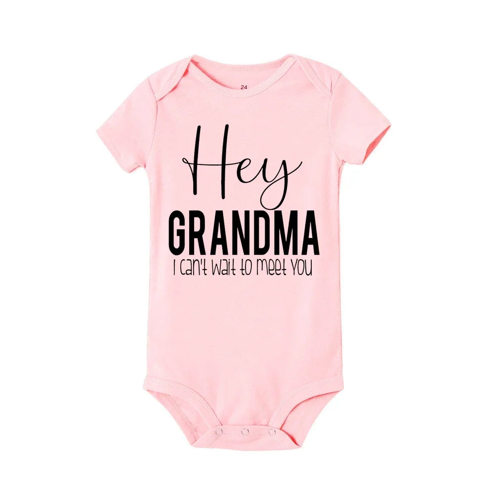 Hey Aunt I Can't Wait To Meet You Announcement Baby Bodysuit Summer Boy Girl Romper Pregnancy Reveal Clothes Infant Shower Gifts