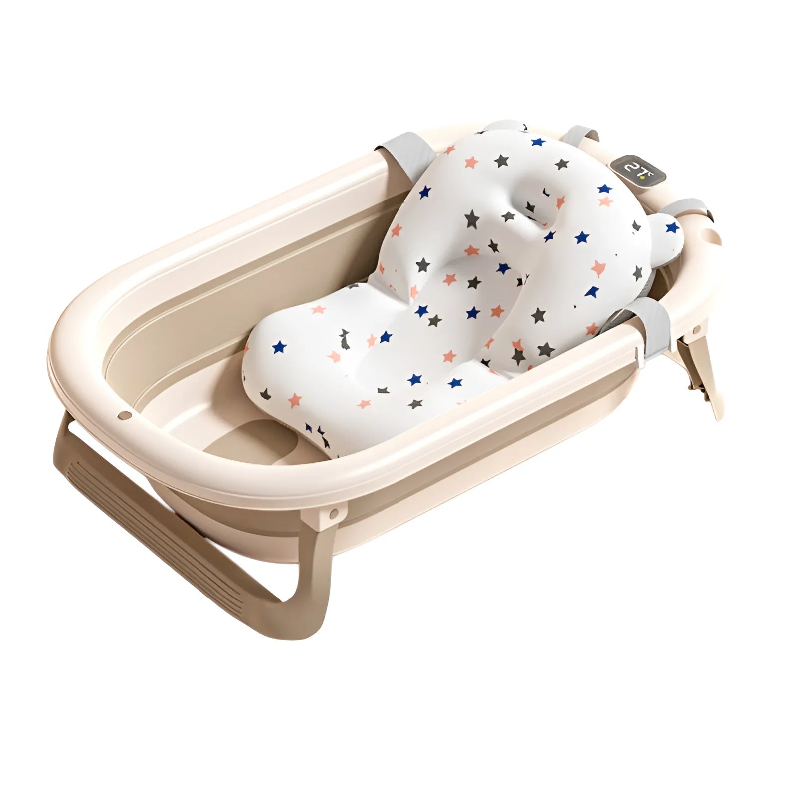 Foldable Baby Bathtub, Safe and Portable Bathing Solution for Infants and Toddlers, Suitable for 6-12 Months, Easy
