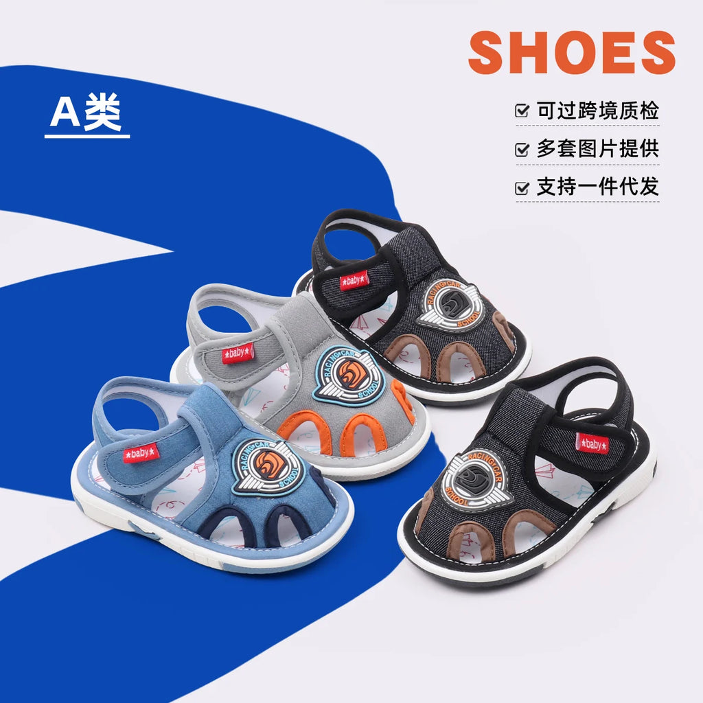 Baby Squeaky Shoes Summer Sandal High Quality Funny Toddler Sound Prewalking Sneaker 2024 New Fashion for Kid Boys Girls  MY2401