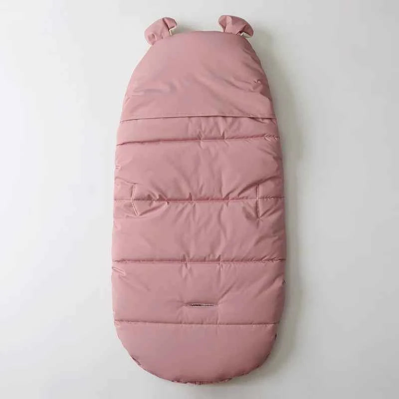 Winter 0-12Months Baby Footmuff For Outside Travel Thick Warm Envelope Cocoon Removable Fur Collar Baby Carriage Bag In Stroller