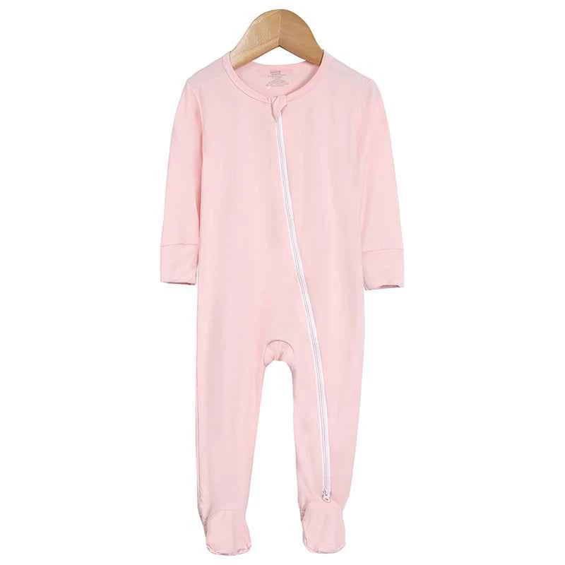 2026 Newborn Baby Bamboo Fiber Romper Solid Breathable Long Sleeve Clothes For 0-24M Boy Girl Jumpsuit Infant Loungewear Pyjamas