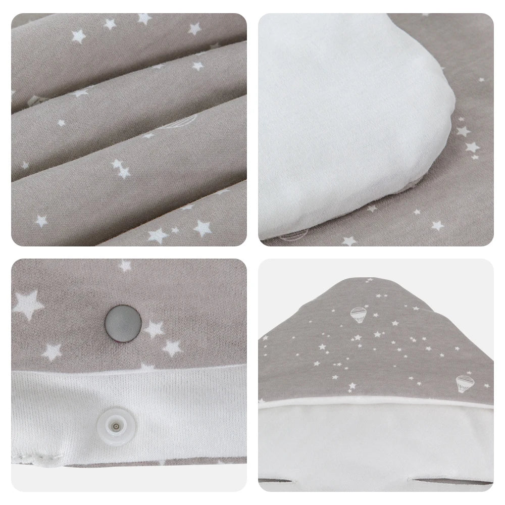 Baby Wrap Blanket For The Newborn With Windproof Hooded In A Infant Car Seat Autumn Warm Envelope For Discharge 0-6 Months
