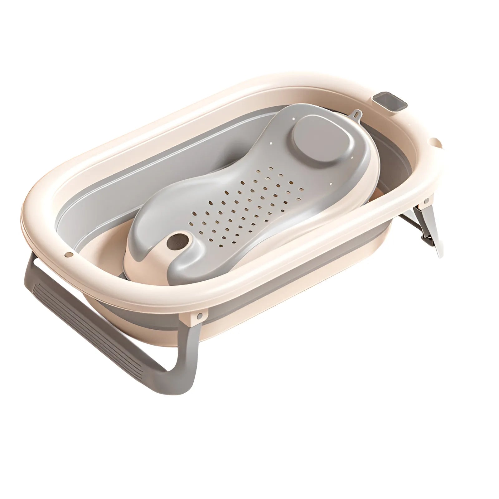 Foldable Baby Bathtub, Safe and Portable Bathing Solution for Infants and Toddlers, Suitable for 6-12 Months, Easy