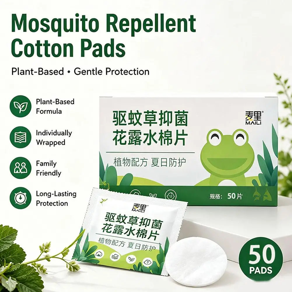 20/50pcs Individually Packaged Portable Summer Baby And Children's Comfortable Natural Plant Extract Wet Wipes Mosquito Control