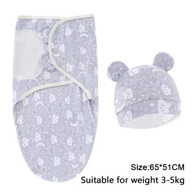 100%Cotton 0-3 Months Newborn Swaddle Sleepsack New Born Baby Swaddling Bedding