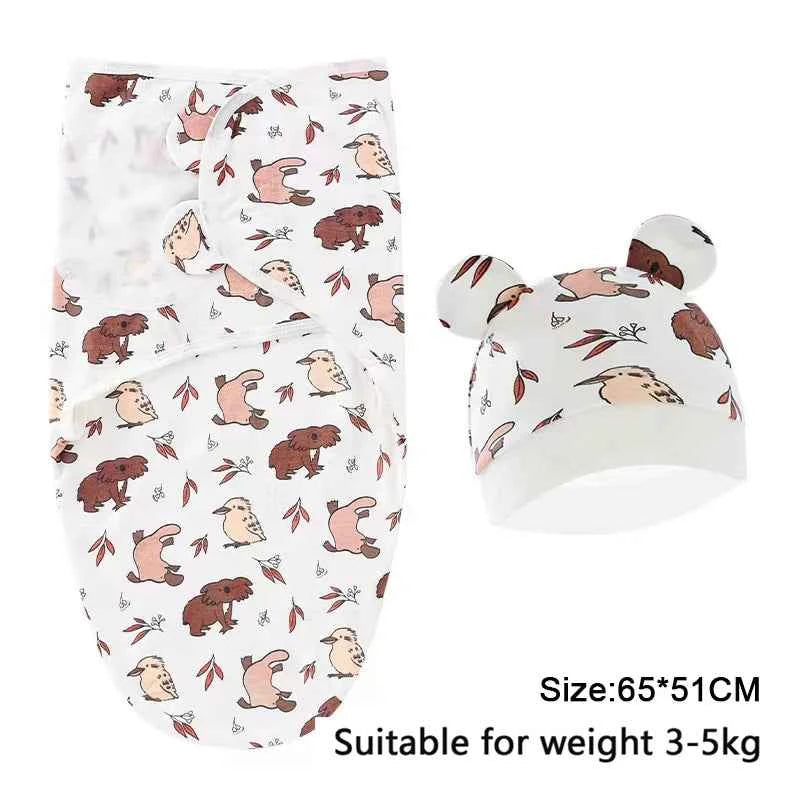100%Cotton 0-3 Months Newborn Swaddle Sleepsack New Born Baby Swaddling Bedding