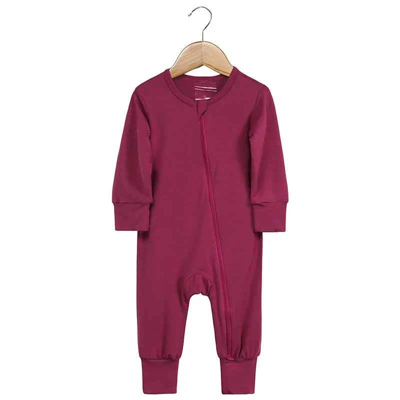 2026 Newborn Baby Bamboo Fiber Romper Solid Breathable Long Sleeve Clothes For 0-24M Boy Girl Jumpsuit Infant Loungewear Pyjamas
