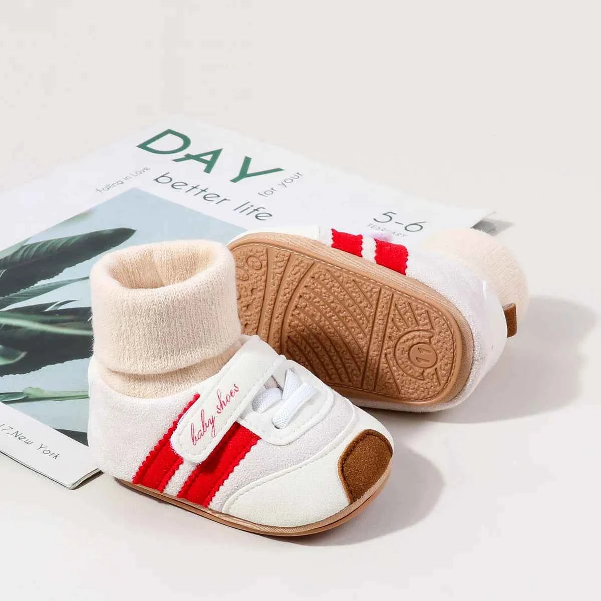 Baby Socks Shoes Soft PU and High Quality Rubber Anti-slip Sole Winter Style for Newborn Toddler Boys and Girls