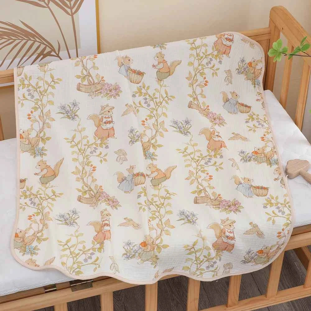 Newborn baby bath towel pure cotton gauze bath towel Class A soft children's blanket absorbent newborn baby blanket