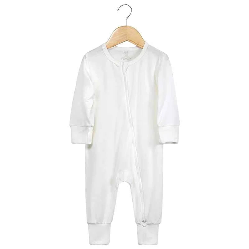 2026 Newborn Baby Bamboo Fiber Romper Solid Breathable Long Sleeve Clothes For 0-24M Boy Girl Jumpsuit Infant Loungewear Pyjamas