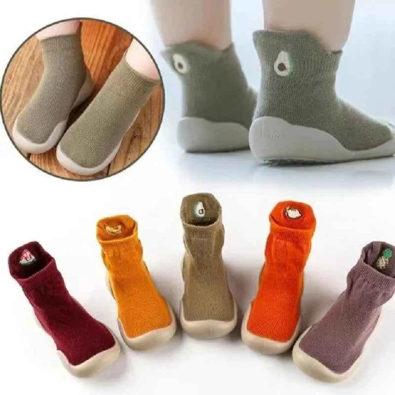 2024 Baby Socks Shoes Infant Color Matching Cute Kids Boys Shoes Soft Soled Child Floor Socks Shoes Toddler Girls First Walkers