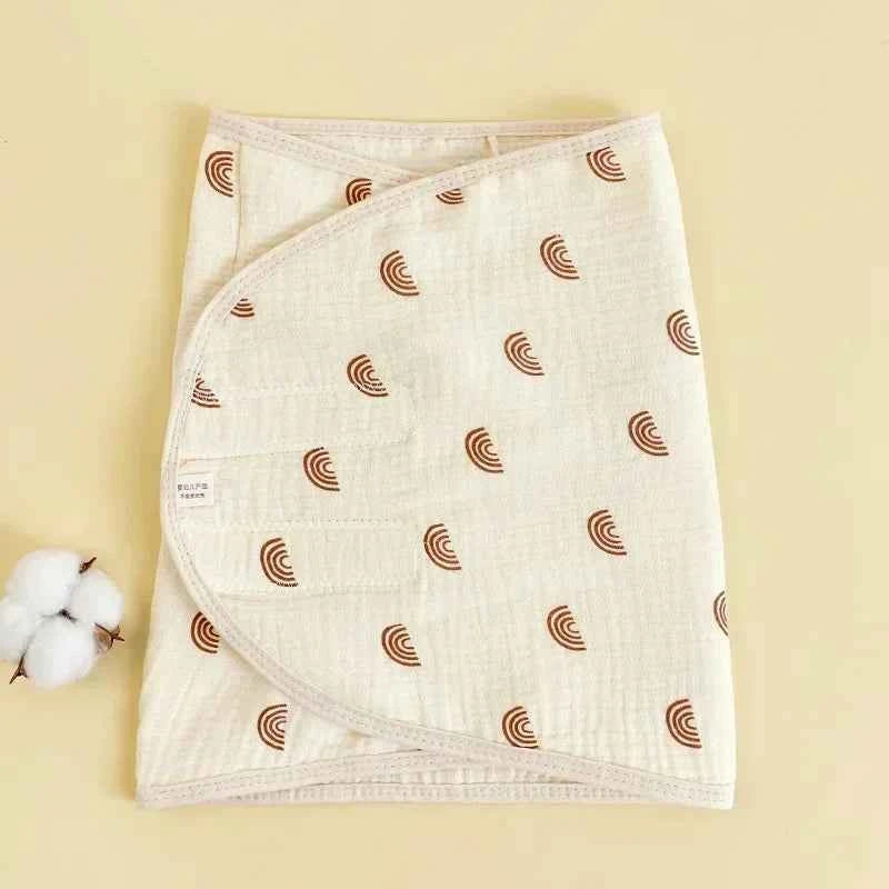 Baby Swaddle Blanket 0-6 Months Strap Protect Belly Baby Sleeping Blanket Wrap for New Born Thin-style for Summer