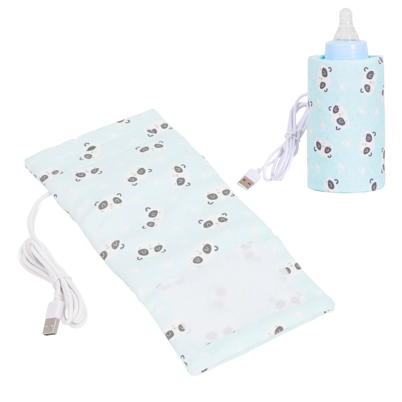 USB Baby Bottle Warmer Bag Detachable Portable Milk Travel Heater Storage Cover for Rechargeable Batteries Laptops Cars