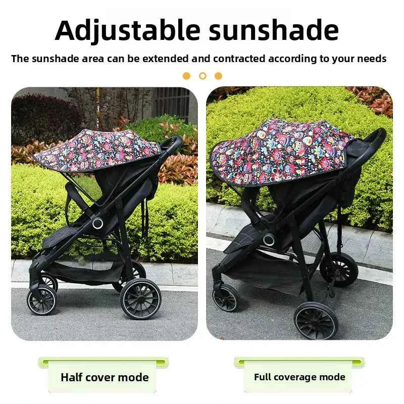 Universal Baby Stroller Canopy UV Protection Sunscreen Cover Cartoon Sun Shade Extend Awning Summer Newborn Stroller Accessories