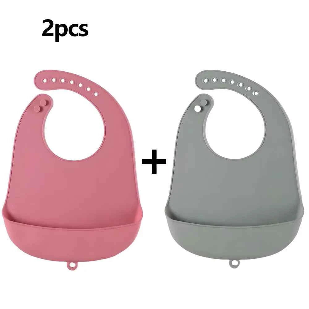 Baby Bib Adjustable Waterproof Bibs Babies Soft Edible Silicone Newborn Saliva Dripping Towel Drooling Children Scarf BPA Free
