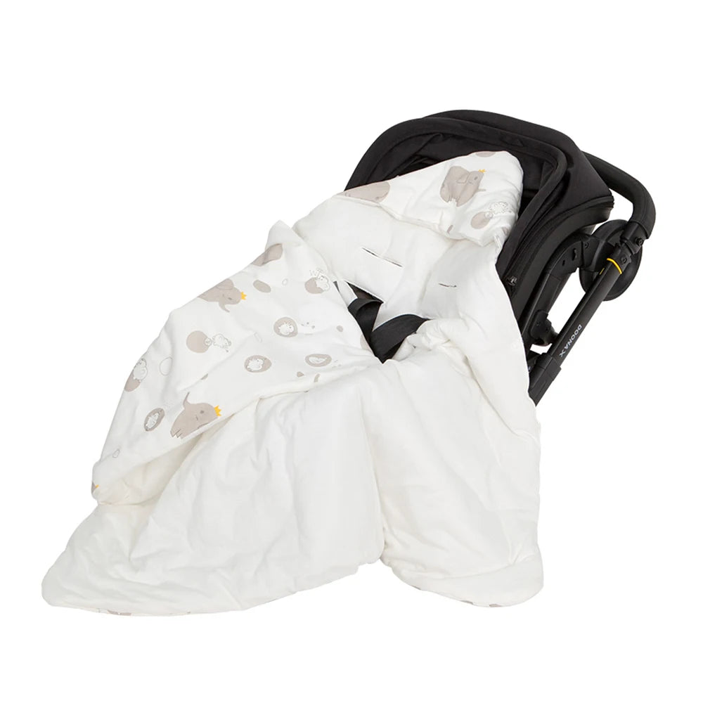 Baby Wrap Blanket For The Newborn With Windproof Hooded In A Infant Car Seat Autumn Warm Envelope For Discharge 0-6 Months