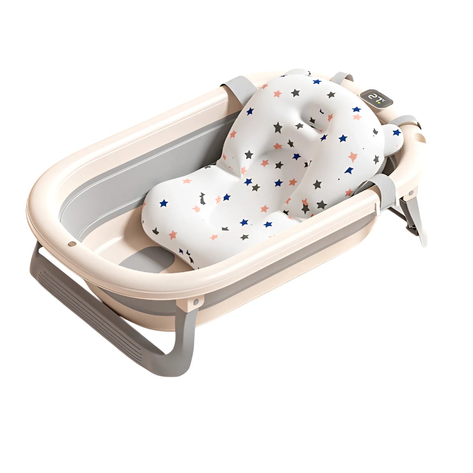 Foldable Baby Bathtub, Safe and Portable Bathing Solution for Infants and Toddlers, Suitable for 6-12 Months, Easy