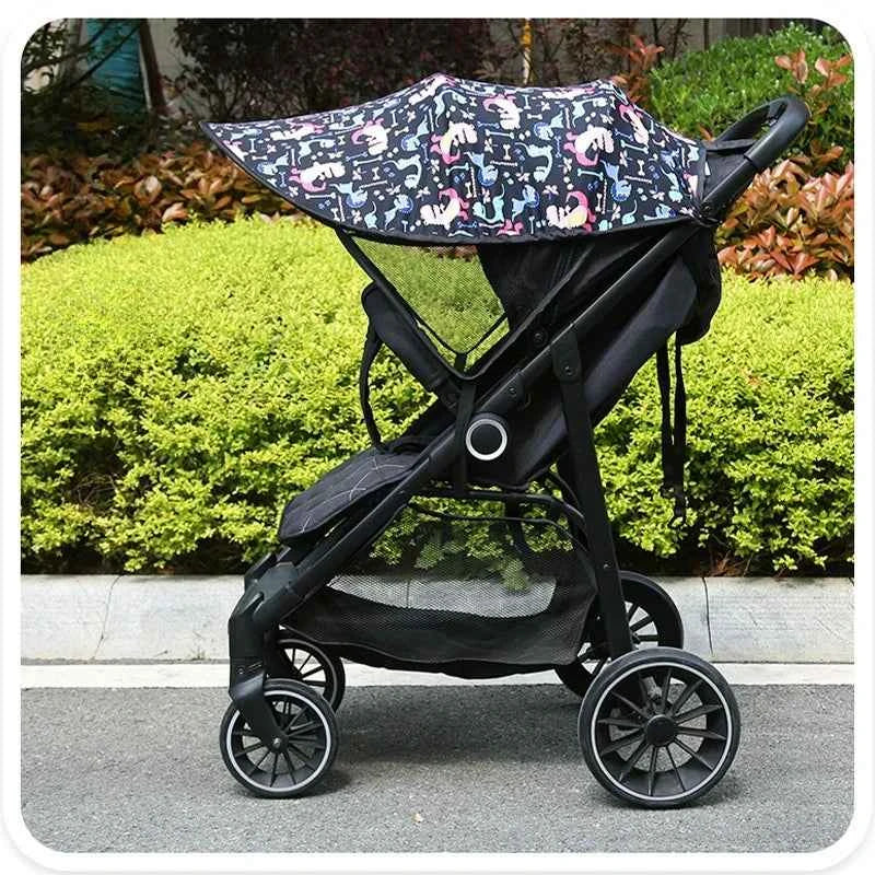Universal Baby Stroller Canopy UV Protection Sunscreen Cover Cartoon Sun Shade Extend Awning Summer Newborn Stroller Accessories
