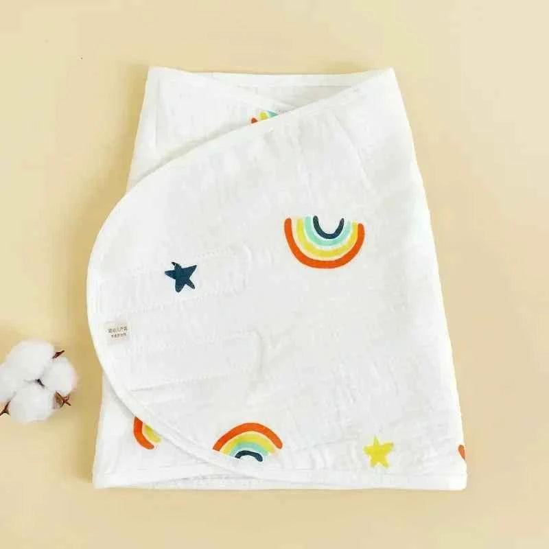 Baby Swaddle Blanket 0-6 Months Strap Protect Belly Baby Sleeping Blanket Wrap for New Born Thin-style for Summer