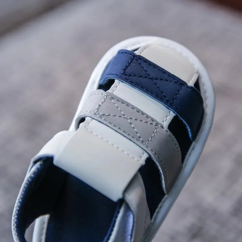 Summer Baby Shoes For Boys And Girls Comfortable Breathable Anti Kick Casual Sandals PU Soft Non Slip Walking Shoes