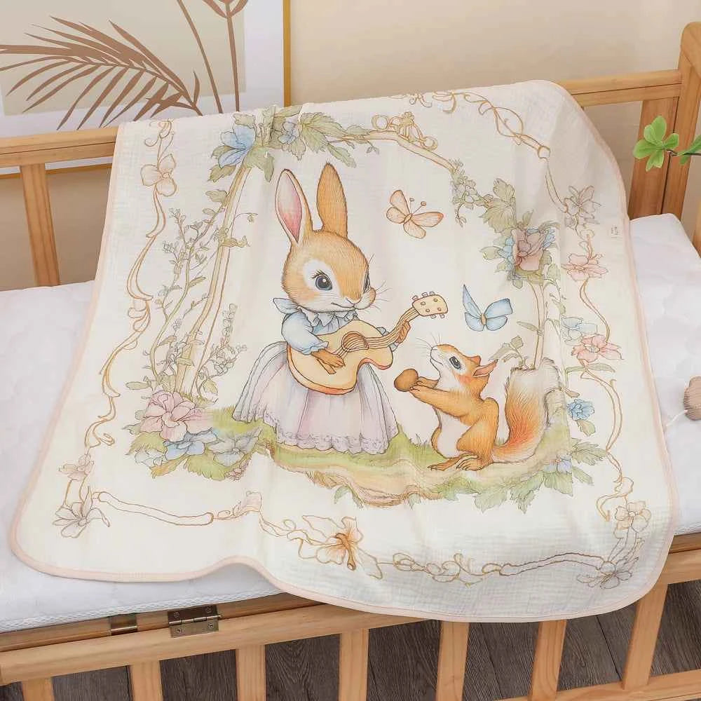 Newborn baby bath towel pure cotton gauze bath towel Class A soft children's blanket absorbent newborn baby blanket