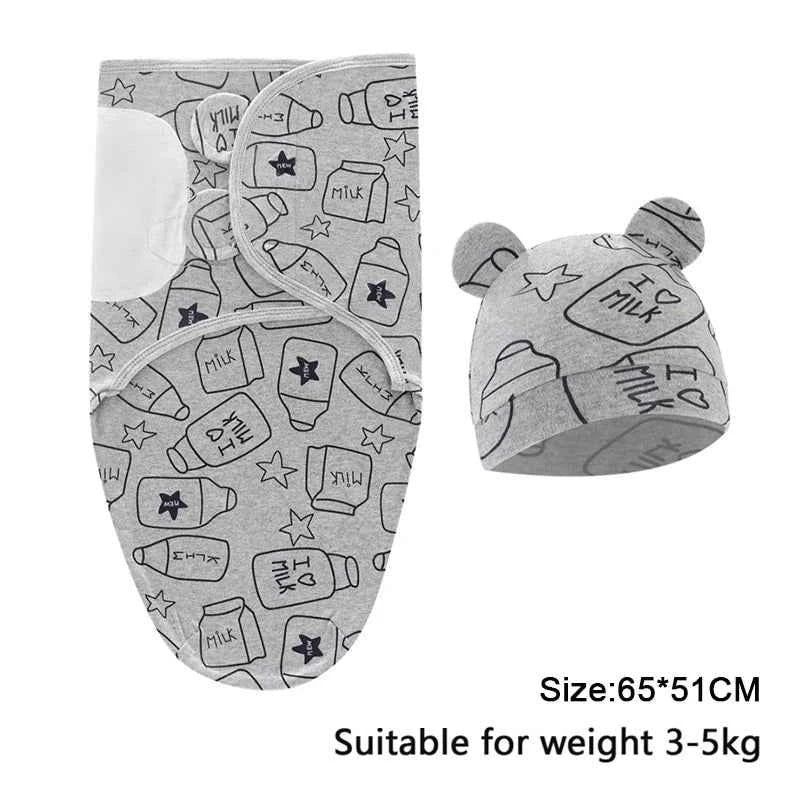 100%Cotton 0-3 Months Newborn Swaddle Sleepsack New Born Baby Swaddling Bedding