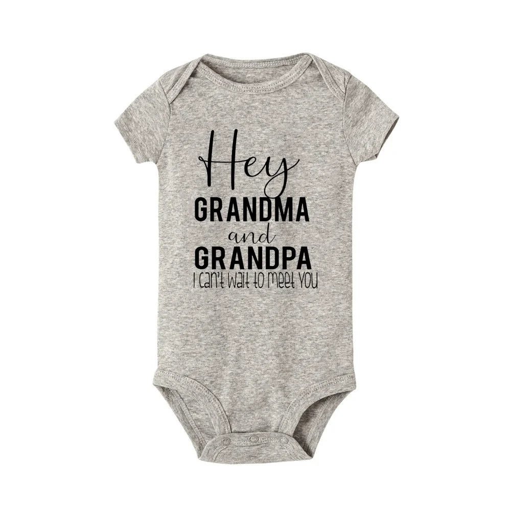 Hey Aunt I Can't Wait To Meet You Announcement Baby Bodysuit Summer Boy Girl Romper Pregnancy Reveal Clothes Infant Shower Gifts